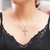 Amethyst cross necklace, 'Violet Light' - Amethyst Sterling Silver Cross Necklace (image 2j) thumbail