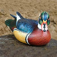 Featured review for Wood statuette, Carolina Wood Duck