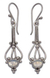 Rainbow moonstone dangle earrings, 'Pendulum' - Rainbow Moonstone and Silver dangle earrings