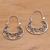 Sterling silver hoop earrings, 'Our Three Hearts' - Sterling Silver Hoop Earrings (image 2c) thumbail