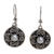 Pearl flower earrings, 'Moon Blossoms' - Floral Sterling Silver Pearl Dangle Earrings (image 2a) thumbail