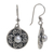 Pearl flower earrings, 'Moon Blossoms' - Floral Sterling Silver Pearl Dangle Earrings (image 2b) thumbail