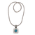 Turquoise pendant necklace, 'Blue Regency' - Turquoise Sterling Silver Pendant Necklace (image 2d) thumbail