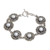 Cultured pearl link bracelet, 'Moon Flower' - Pearl link bracelet thumbail