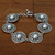Cultured pearl link bracelet, 'Moon Flower' - Pearl link bracelet (image 2b) thumbail