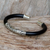 Sterling silver cuff bracelet, 'Frangipani' - Sterling Silver Cuff Bracelet (image 2c) thumbail