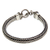 Men's sterling silver braided bracelet, 'Lives Entwined' - Men's Sterling Silver Chain Bracelet (image 2a) thumbail