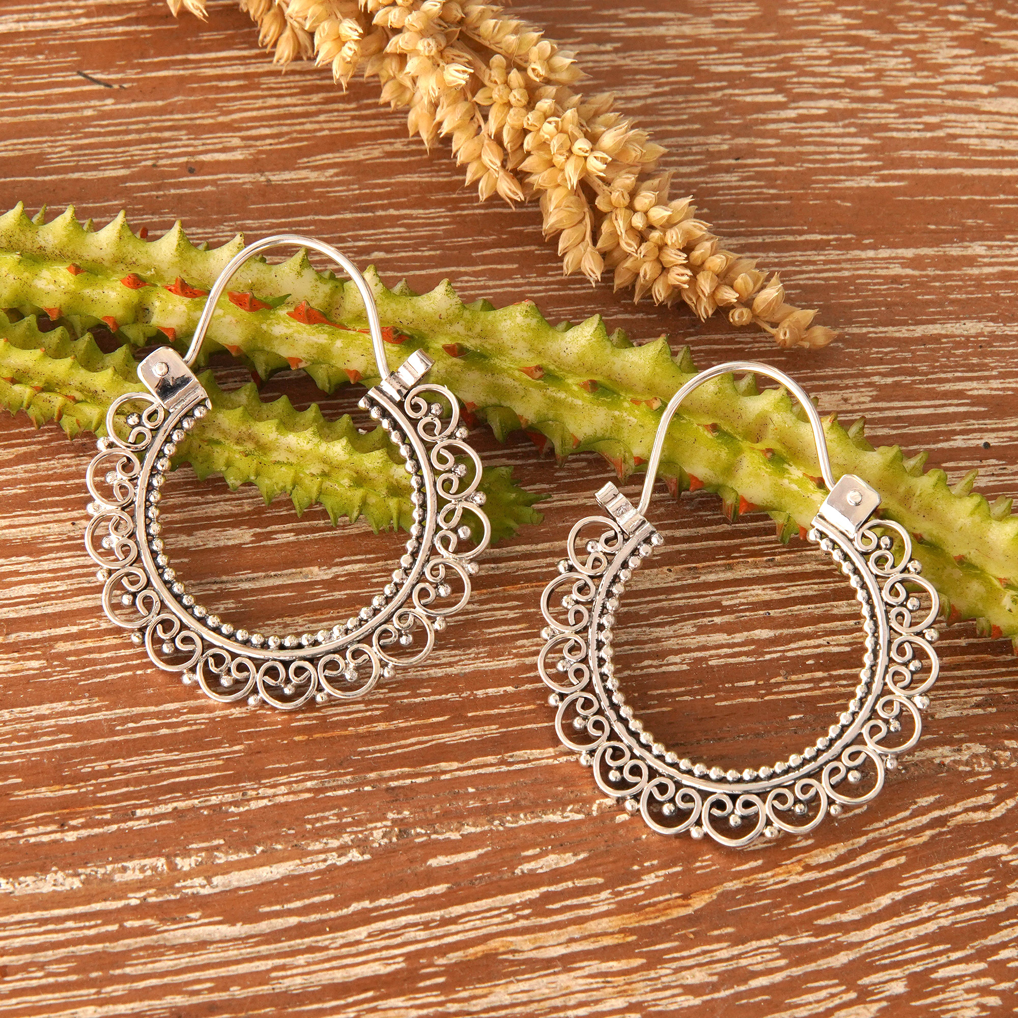 UNICEF Market | Artisan Jewelry Sterling Silver Hoop Earrings ...
