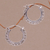 Sterling silver hoop earrings, 'Balinese Lace' - Artisan Jewelry Sterling Silver Hoop Earrings (image 2b) thumbail