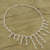 Moonstone waterfall necklace, 'Radiance' - Artisan Jewelry Sterling Silver Choker Moonstone Necklace