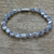 Topaz tennis bracelet, 'Sparkling Blue River' - Sterling Silver Link Blue Topaz Bracelet from India (image 2) thumbail