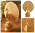 Escultura de madera - Escultura de pavo real de madera estilo jali tallada a mano india