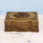Walnut jewelry box, 'Vineyard' - Walnut jewelry box