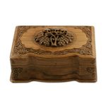 Walnut jewelry box, 'Vineyard' - Walnut jewelry box