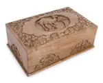 Walnut jewelry box, 'Camel' - Handcrafted Wood Jewelry Box