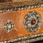 Mirror, 'Crown Jewels' - Octagonal Wall Mirror Copper Nickel Handmade in India