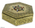 Brass jewelry box, 'Golden Era' - Hand Made Repousse Brass Jewelry Box thumbail