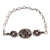 Garnet and amethyst pendant bracelet, 'Lucky Triad' - Hand Crafted Sterling Silver Multigem Link Bracelet (image 2a) thumbail