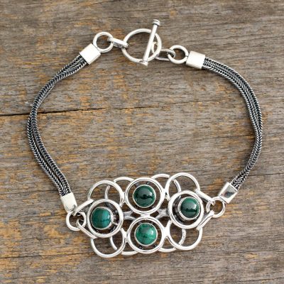Malachite bracelet, 'Surreal Green' - Malachite bracelet