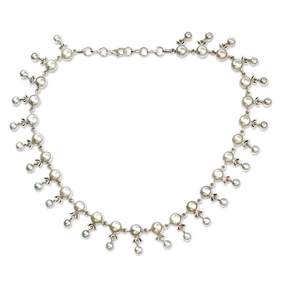 Bridal Jewelry Sterling Silver Pearl Strand Necklace