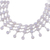 Rainbow moonstone collarette necklace, 'Ice' - Sterling Silver Rainbow Moonstone Statement Necklace