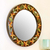 Mirror, 'Daffodils' - Fair Trade Indian Mosaic Ceramic Mirror (image 2) thumbail
