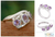 Amethyst 3 stone ring, 'Lilac Trio' - Sterling Silver Wrap Amethyst Ring thumbail