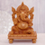 Wood sculpture, 'Peaceful Ganesha' - Wood sculpture