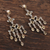 Citrine and topaz chandelier earrings, 'Fountain' - Unique Sterling Silver and Topaz Chandelier Earrings