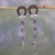 Amethyst and citrine dangle earrings, 'Love Loop' - Amethyst and citrine dangle earrings thumbail