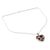 Garnet heart necklace, 'My Love' - Garnet Heart Necklace Artisan Crafted Birthstone Jewelry