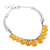 Chalcedony choker, 'Yellow Petals' - Sterling Silver Waterfall Chalcedony Necklace (image 2a) thumbail