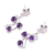 Amethyst earrings, 'Shy Violets' - Sterling Silver and Amethyst Earrings