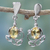 Citrine dangle earrings, 'Reverie' - Sterling Silver and Citrine Earrings from India (image 2) thumbail