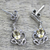 Citrine dangle earrings, 'Reverie' - Sterling Silver and Citrine Earrings from India (image 2b) thumbail