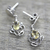 Citrine dangle earrings, 'Reverie' - Sterling Silver and Citrine Earrings from India (image 2c) thumbail