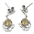 Citrine dangle earrings, 'Reverie' - Sterling Silver and Citrine Earrings from India (image 2d) thumbail