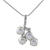 Pearl pendant necklace, 'Angelic Bouquet' - Bridal Pearl Jewelry Sterling Silver Necklace from India (image 2a) thumbail