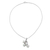 Pearl pendant necklace, 'Angelic Bouquet' - Bridal Pearl Jewelry Sterling Silver Necklace from India (image 2d) thumbail