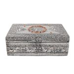 Brass jewelry box, 'Sunny Lace' - Brass jewelry box