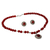 Carnelian jewelry set, 'Ode to the Sun' - Carnelian jewellery Set on Sterling Silver from India (image 2a) thumbail