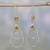 Citrine dangle earrings, 'Gold Ice' - Hand Crafted Citrine and Sterling Silver Dangle Earrings thumbail