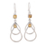 Citrine dangle earrings, 'Gold Ice' - Hand Crafted Citrine and Sterling Silver Dangle Earrings (image 2a) thumbail