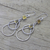 Citrine dangle earrings, 'Gold Ice' - Hand Crafted Citrine and Sterling Silver Dangle Earrings (image 2b) thumbail