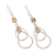 Citrine dangle earrings, 'Gold Ice' - Hand Crafted Citrine and Sterling Silver Dangle Earrings (image 2c) thumbail