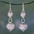 Rainbow moonstone dangle earrings, 'Goddesses' - Rainbow Moonstone Earrings Sterling Silver Handmade thumbail