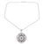 Multi-gemstone pendant necklace, 'Gemstone Mandala' - Hand Crafted Sterling Silver Multigem Pendant Necklace (image 2c) thumbail