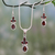 Garnet jewelry set, 'Eternal Passion' - Garnet Earrings and Necklace jewellery Set thumbail