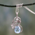 Topaz pendant necklace, 'Blue Lucidity' - Sterling Silver and Blue Topaz Necklace from India (image 2) thumbail