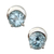 Blue topaz stud earrings, 'Twinkling Moons' - Sterling Silver and Blue Topaz Stud Earrings from India (image 2a) thumbail